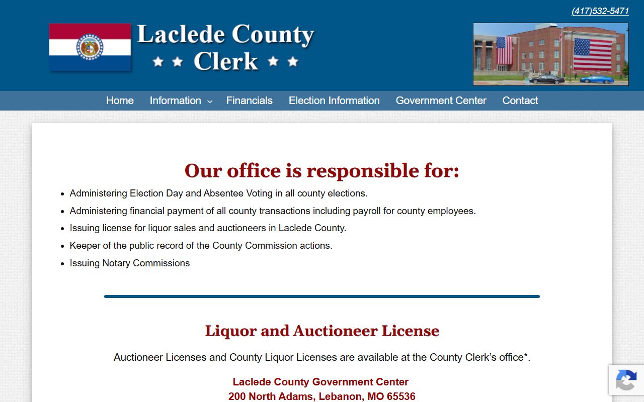 Laclede County Circuit Clerk records County Clerk office information source