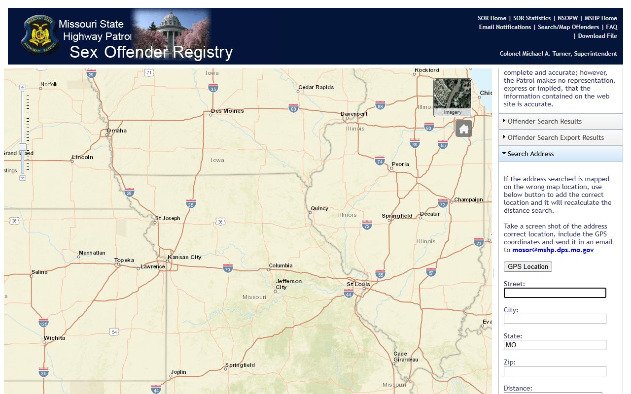 Laclede County arrest records Missouri sex offender registry map source