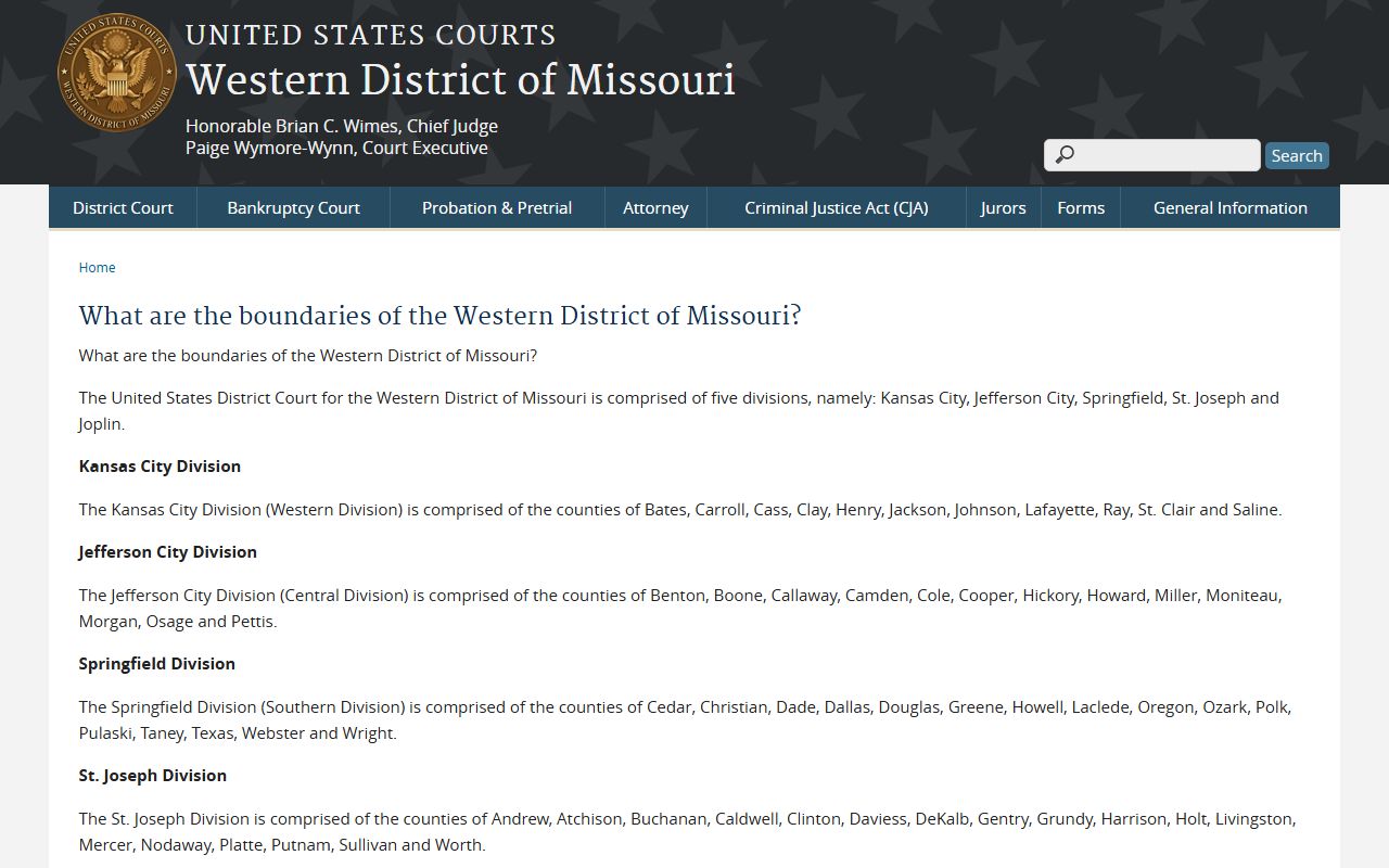 Laclede County Circuit Court Western District division boundary source
