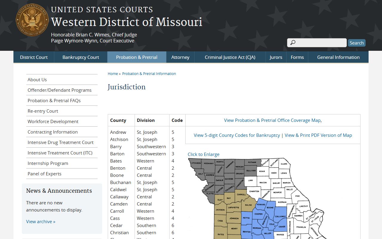 Laclede County Circuit Court federal district jurisdiction source