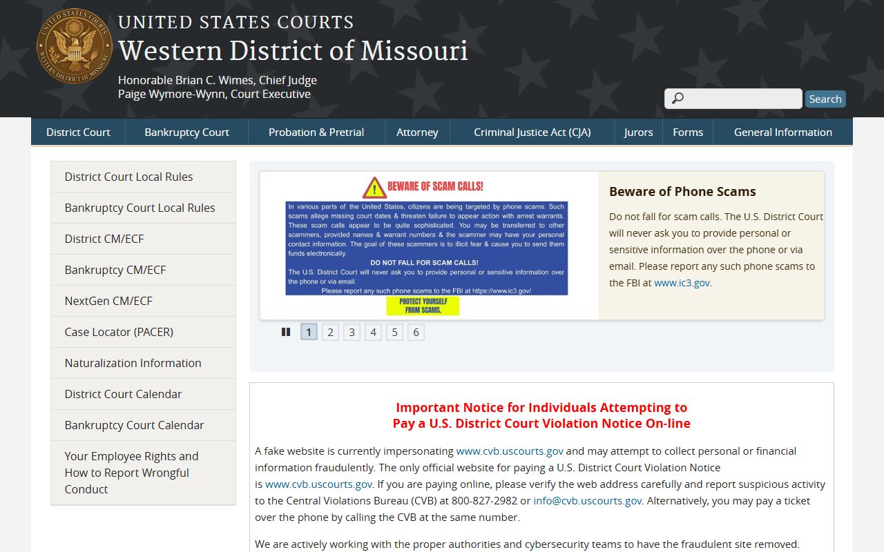 Laclede County court records Western District of Missouri homepage