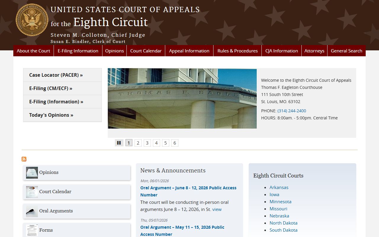 Laclede County court records Eighth Circuit federal appeals