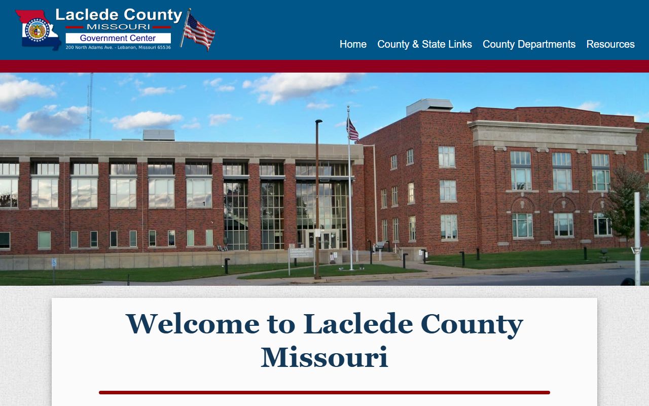 Laclede County court records Government Center homepage