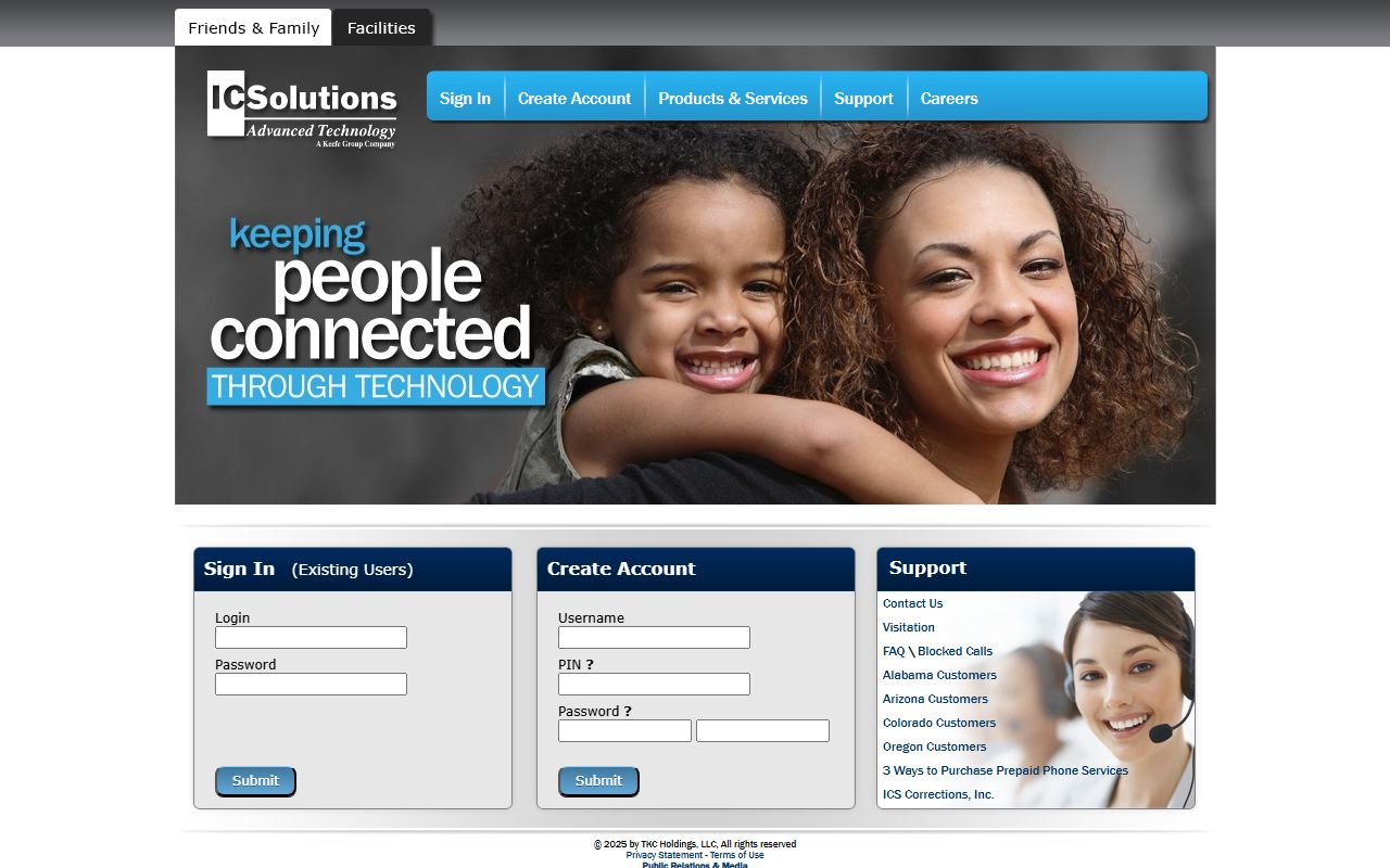 ICSolutions account portal for jail communication services